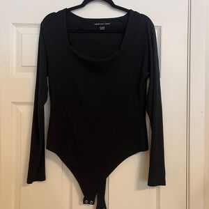 American Eagle Outfitters Black Square Neck Bodysuit